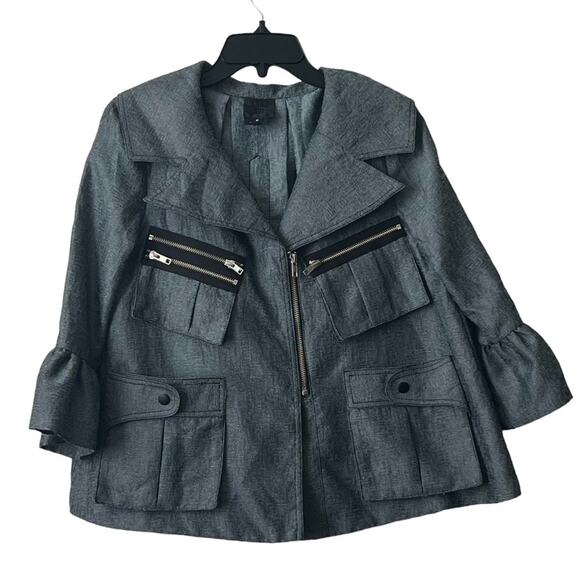 Anna Sui Jackets & Blazers - Anna Sui Zipper Pocket Swing Moto Jacket Size 6